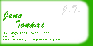 jeno tompai business card